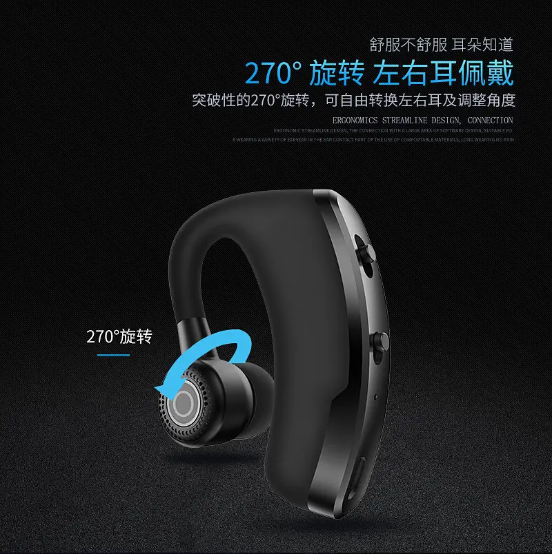 V9 Bluetooth Headset Hanging Ear Digital Display - Image 6