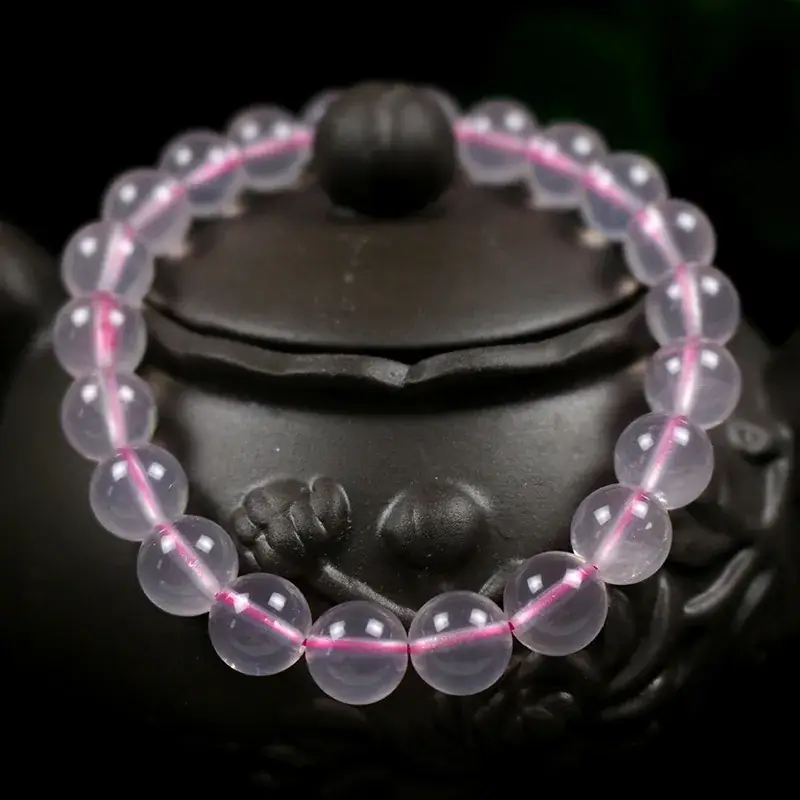 Natural Crystal Pink Crystal Bracelet Hibiscus - Image 5