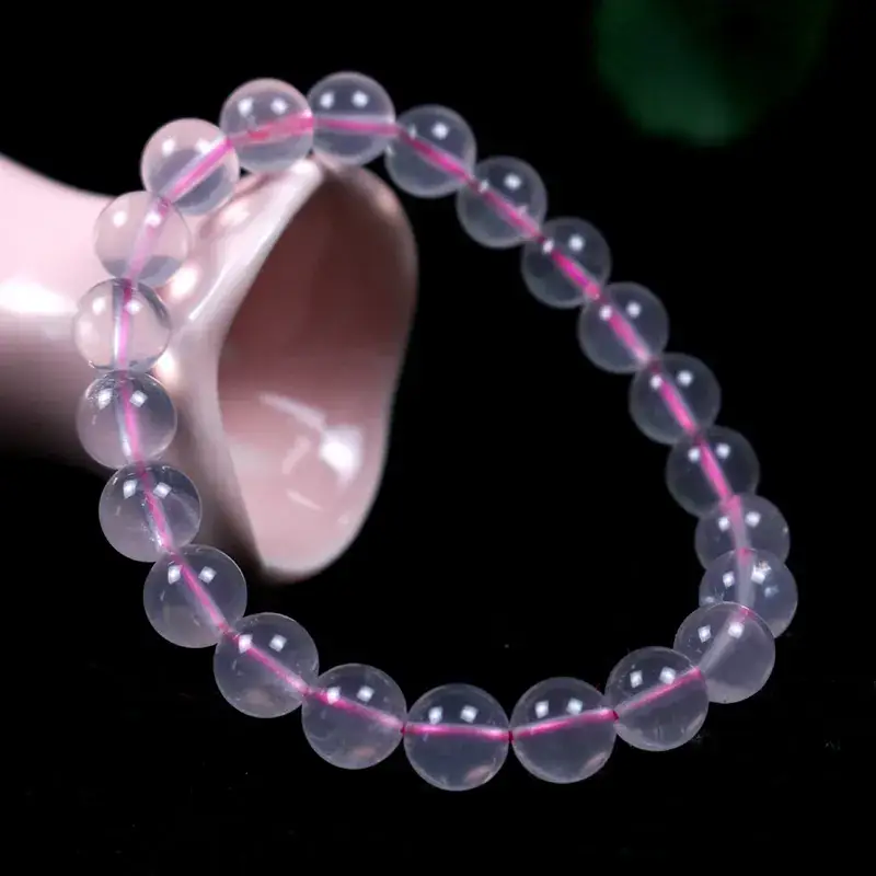 Natural Crystal Pink Crystal Bracelet Hibiscus - Image 6