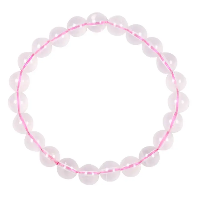 Natural Crystal Pink Crystal Bracelet Hibiscus - Image 7