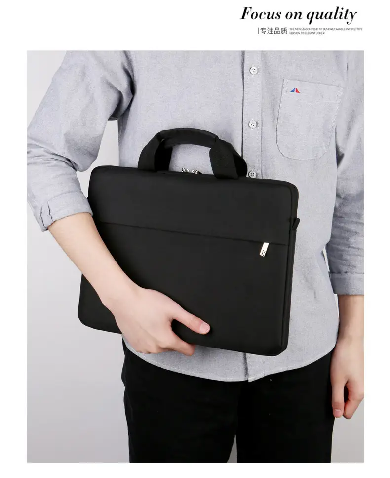 14-inch Laptop Bag Black Ultra-Thin Business Shoulder Bag — feature 20