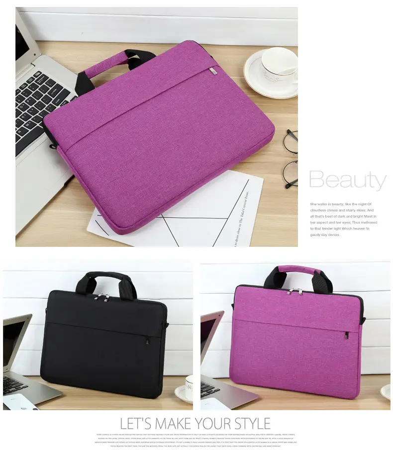 14-inch Laptop Bag Black Ultra-Thin Business Shoulder Bag — feature 22