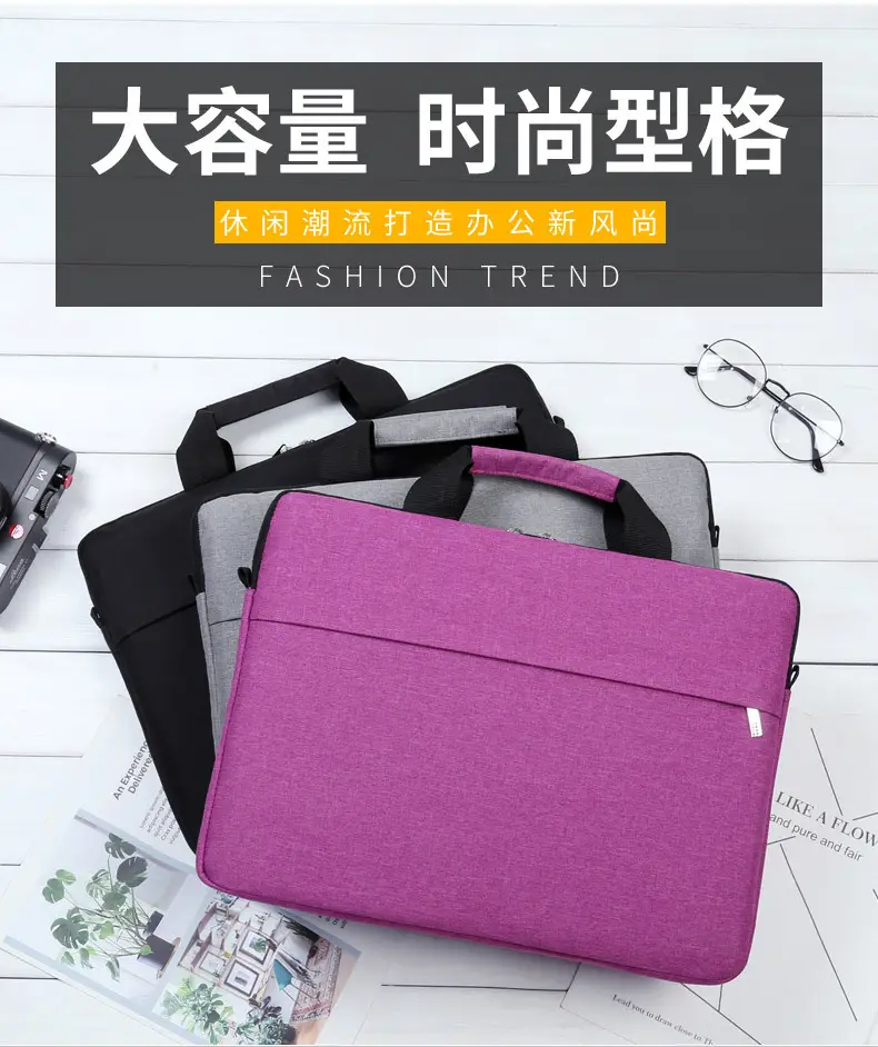 14-inch Laptop Bag Black Ultra-Thin Business Shoulder Bag — feature 5