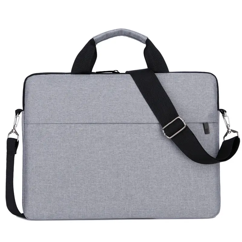 14-inch Laptop Bag Black Ultra-Thin Business Shoulder Bag - Image 3