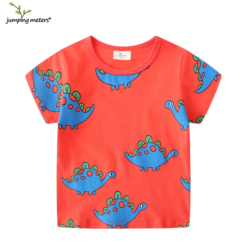 Boys Striped T-Shirt with Crocodile Print - Image 3