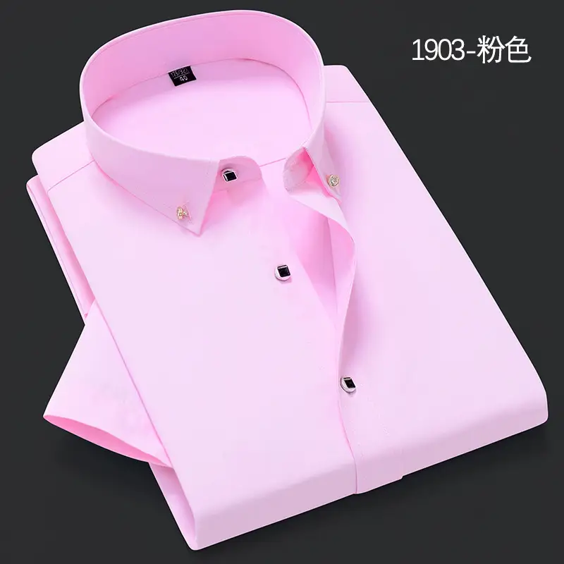 New Men's Light Blue Buckle Collar Shirt - Image 6