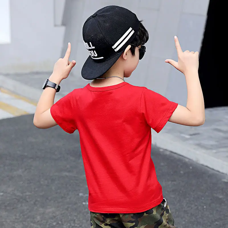 Boys T-shirt Crewneck Summer Wear Camo Pants - Image 8