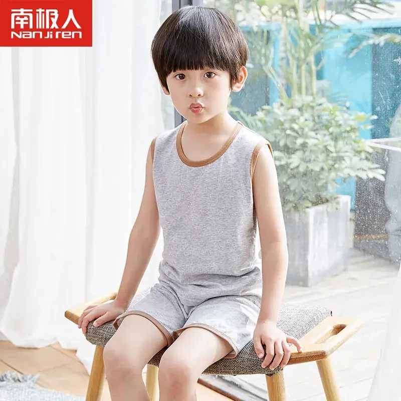 Kids Cotton Pajamas Summer Boys Large - Image 13
