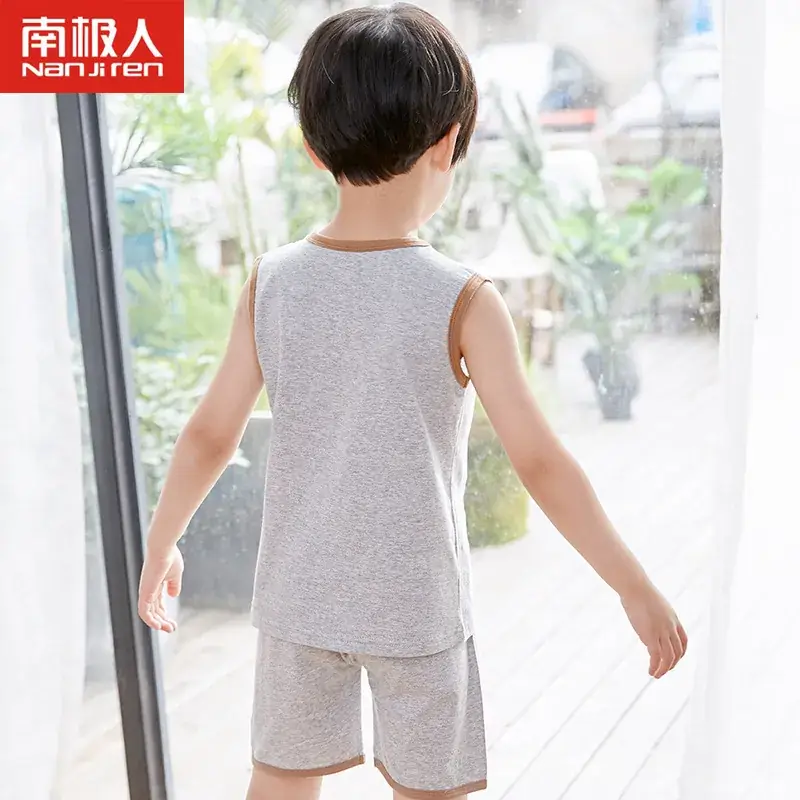 Kids Cotton Pajamas Summer Boys Large - Image 14