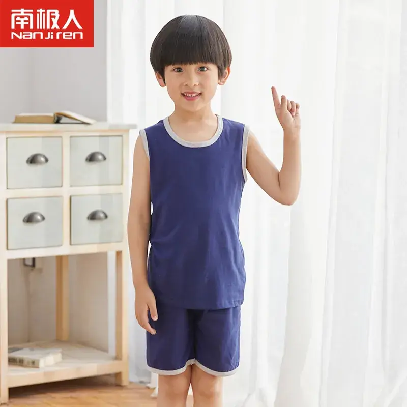 Kids Cotton Pajamas Summer Boys Large - Image 6