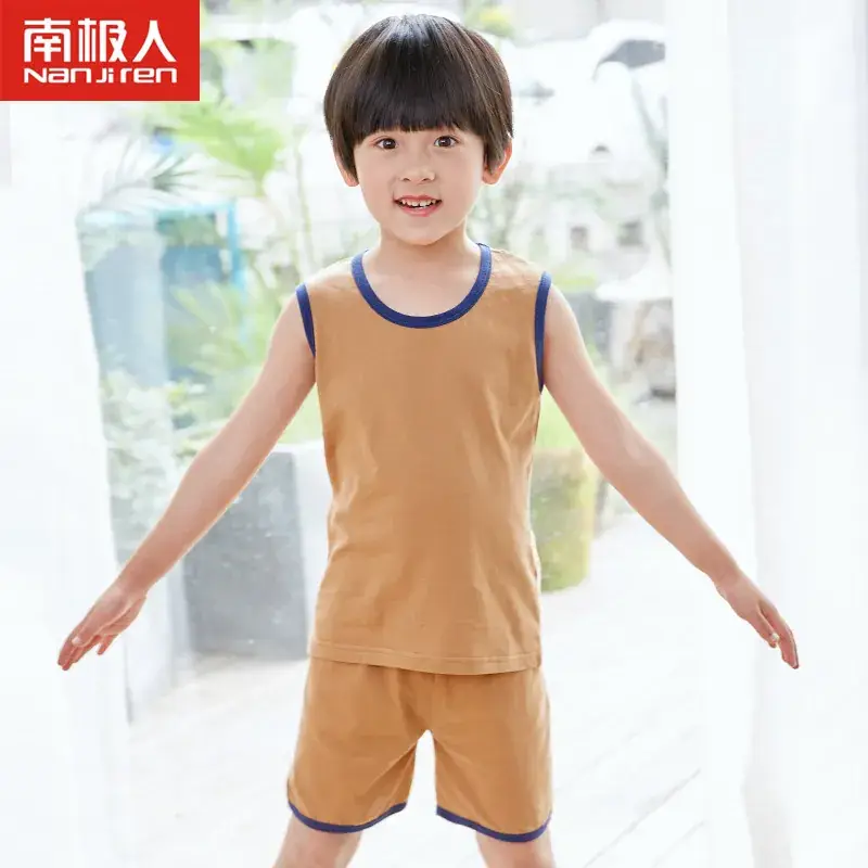 Kids Cotton Pajamas Summer Boys Large - Image 8