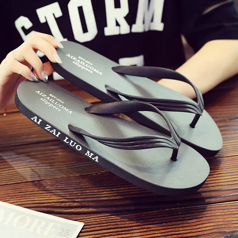 Men's Red Sandal Flip Flops Outdoor Beach Wear