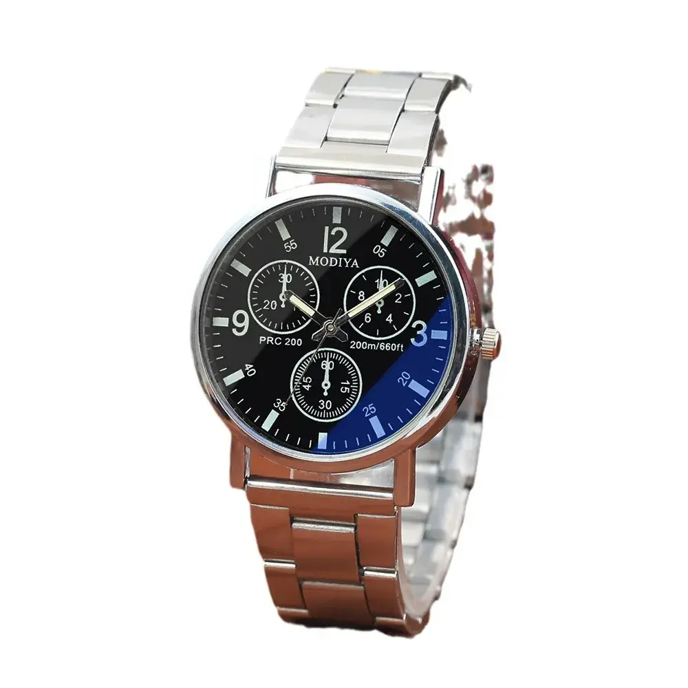 ModiYA Steel Band Watch Black 3D Display - Image 6