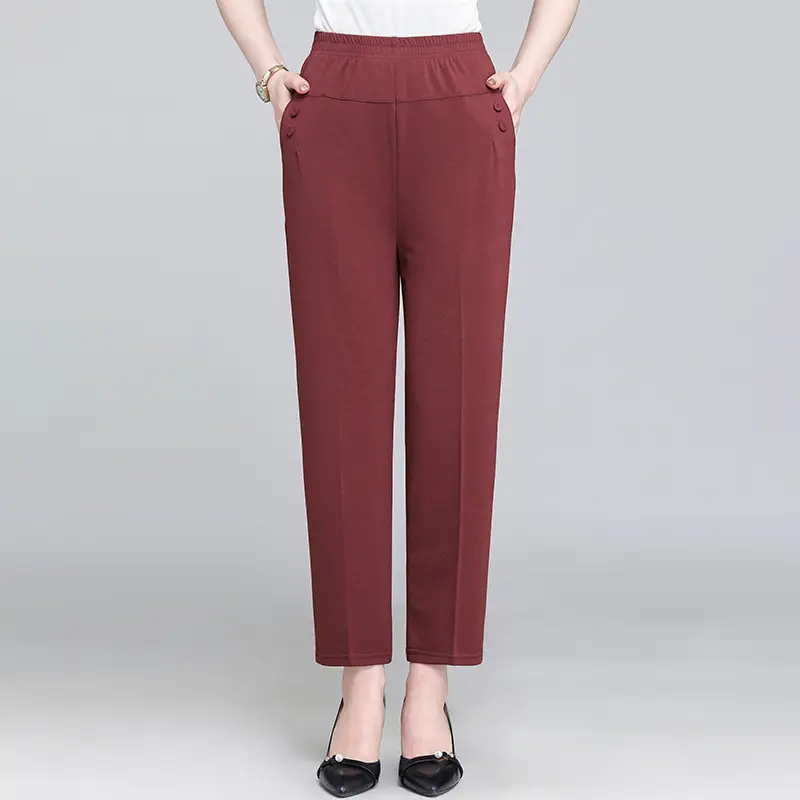 Black High-Waisted Cropped Pants for Women - Image 7