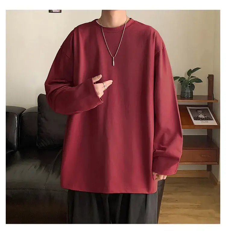 Men's Japanese Long Sleeve T-Shirt Cream 200g — feature 13