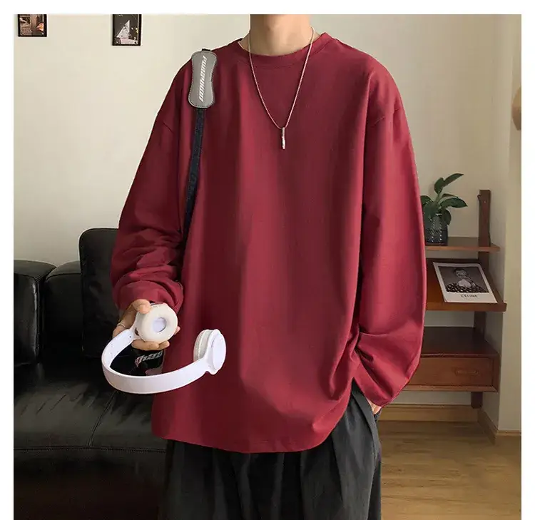 Men's Japanese Long Sleeve T-Shirt Cream 200g — feature 14