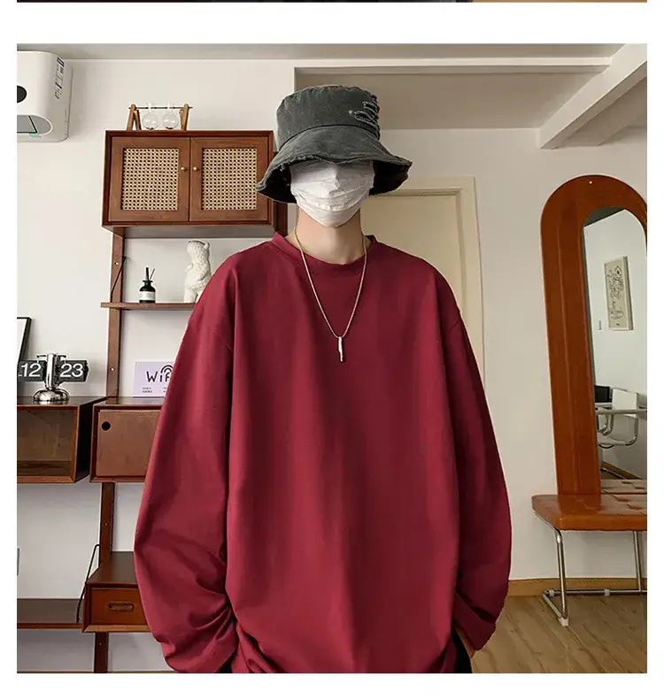 Men's Japanese Long Sleeve T-Shirt Cream 200g — feature 15