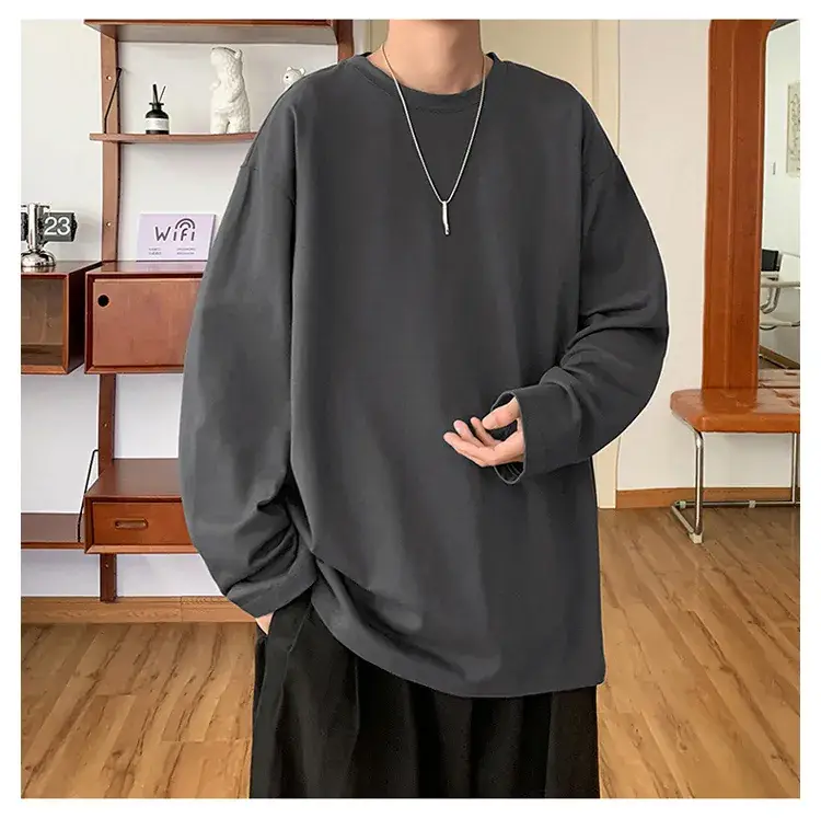 Men's Japanese Long Sleeve T-Shirt Cream 200g — feature 16