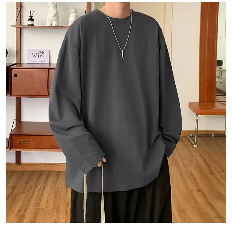 Men's Japanese Long Sleeve T-Shirt Cream 200g — feature 18