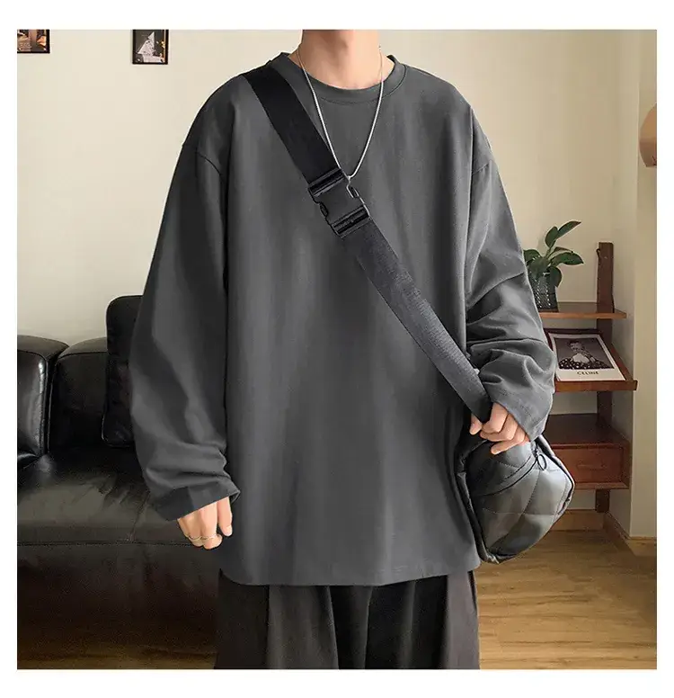 Men's Japanese Long Sleeve T-Shirt Cream 200g — feature 19