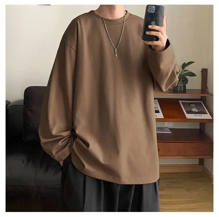 Men's Japanese Long Sleeve T-Shirt Cream 200g — feature 20