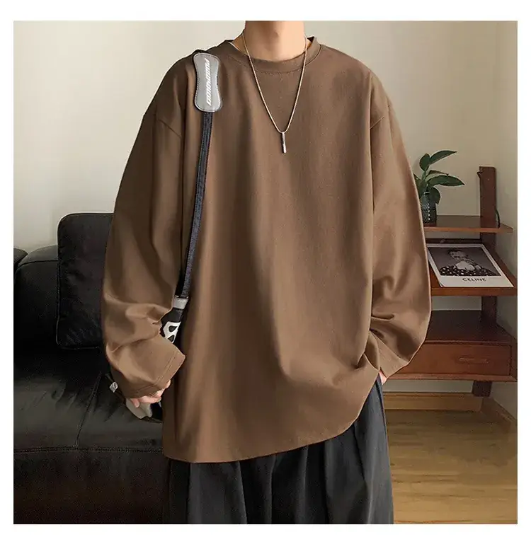 Men's Japanese Long Sleeve T-Shirt Cream 200g — feature 21