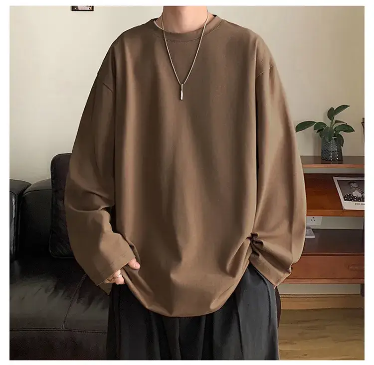 Men's Japanese Long Sleeve T-Shirt Cream 200g — feature 22