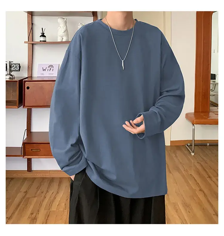 Men's Japanese Long Sleeve T-Shirt Cream 200g — feature 27
