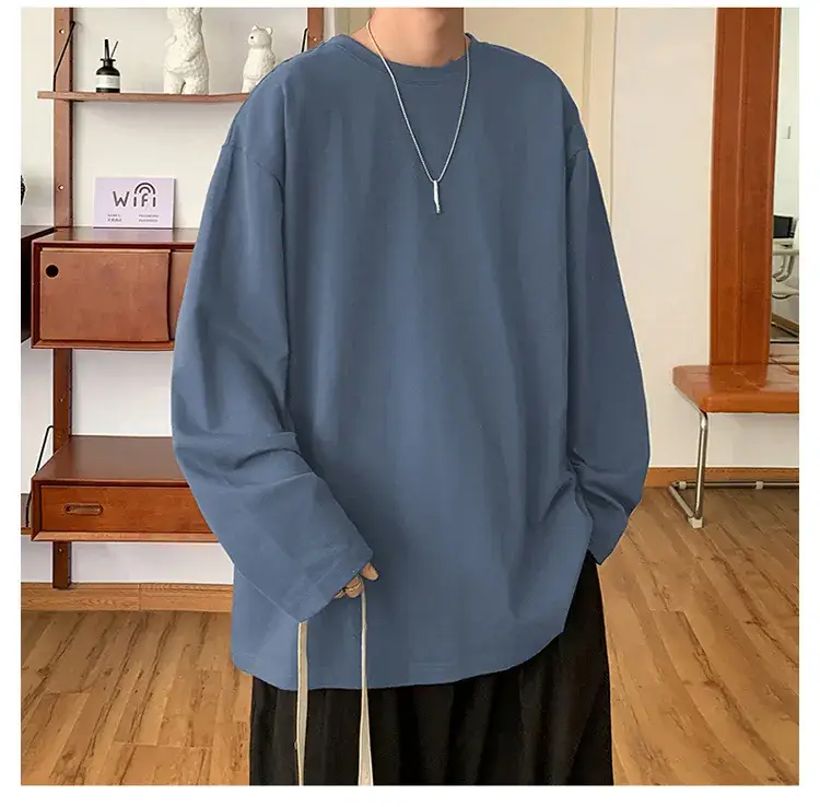 Men's Japanese Long Sleeve T-Shirt Cream 200g — feature 28