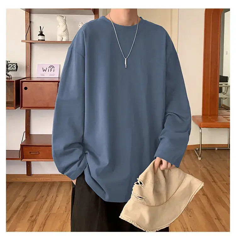 Men's Japanese Long Sleeve T-Shirt Cream 200g — feature 29
