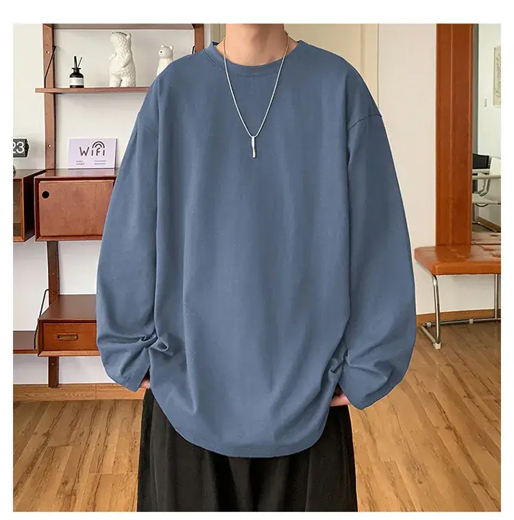 Men's Japanese Long Sleeve T-Shirt Cream 200g — feature 30