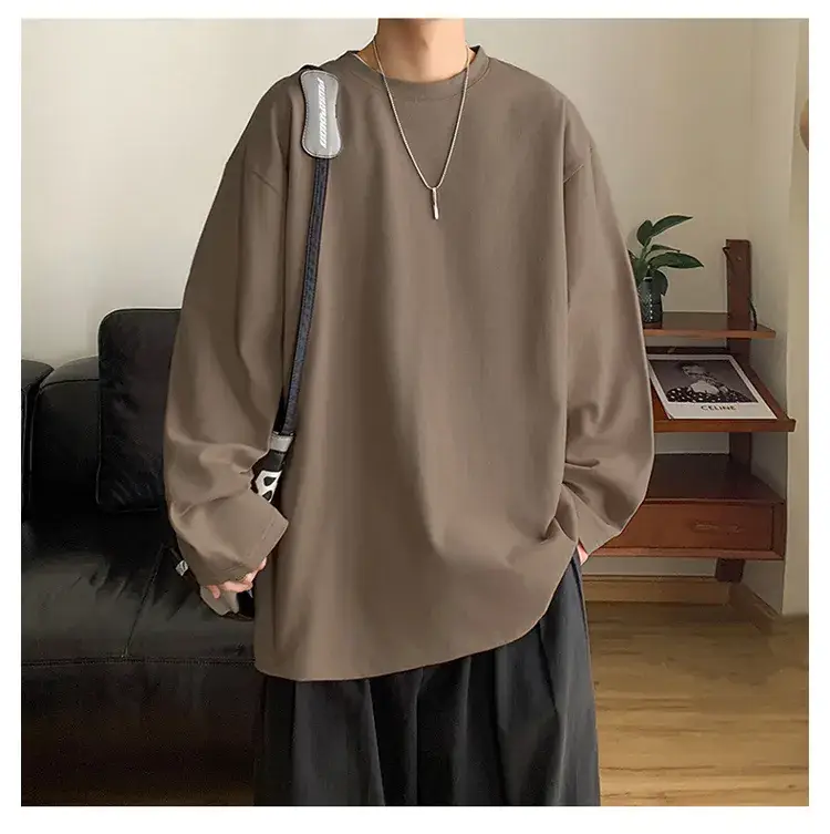Men's Japanese Long Sleeve T-Shirt Cream 200g — feature 33