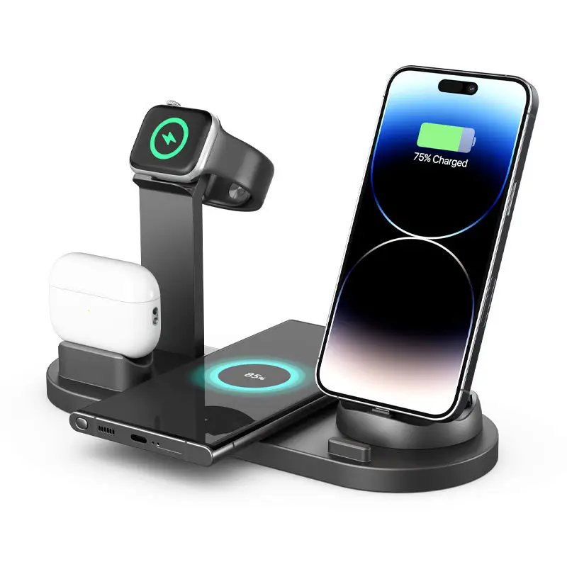 Six-In-One Wireless Charging Stand for Phone, Headset & AirPods - Image 5
