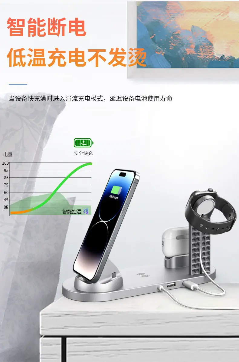 Six-In-One Wireless Charging Stand for Phone, Headset & AirPods — feature 8