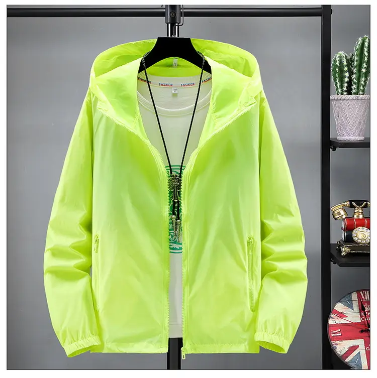 Men's Blue Hooded Jacket Quick-Drying Large - Image 10