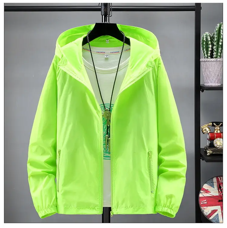 Men's Blue Hooded Jacket Quick-Drying Large - Image 9