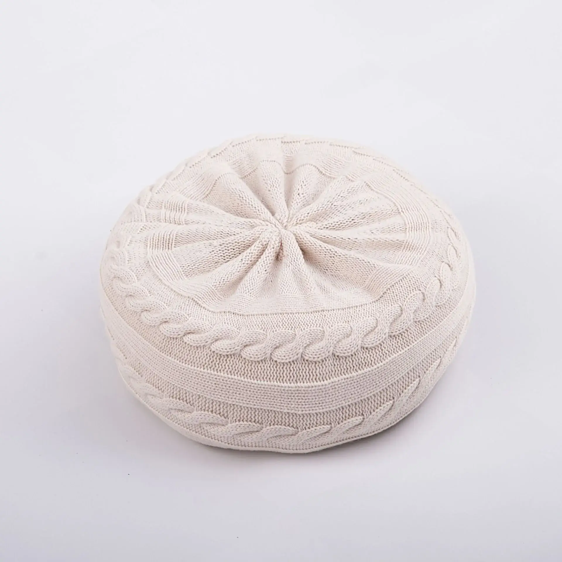 White Round Baby Photo Pillow for Small Sofa - Image 3
