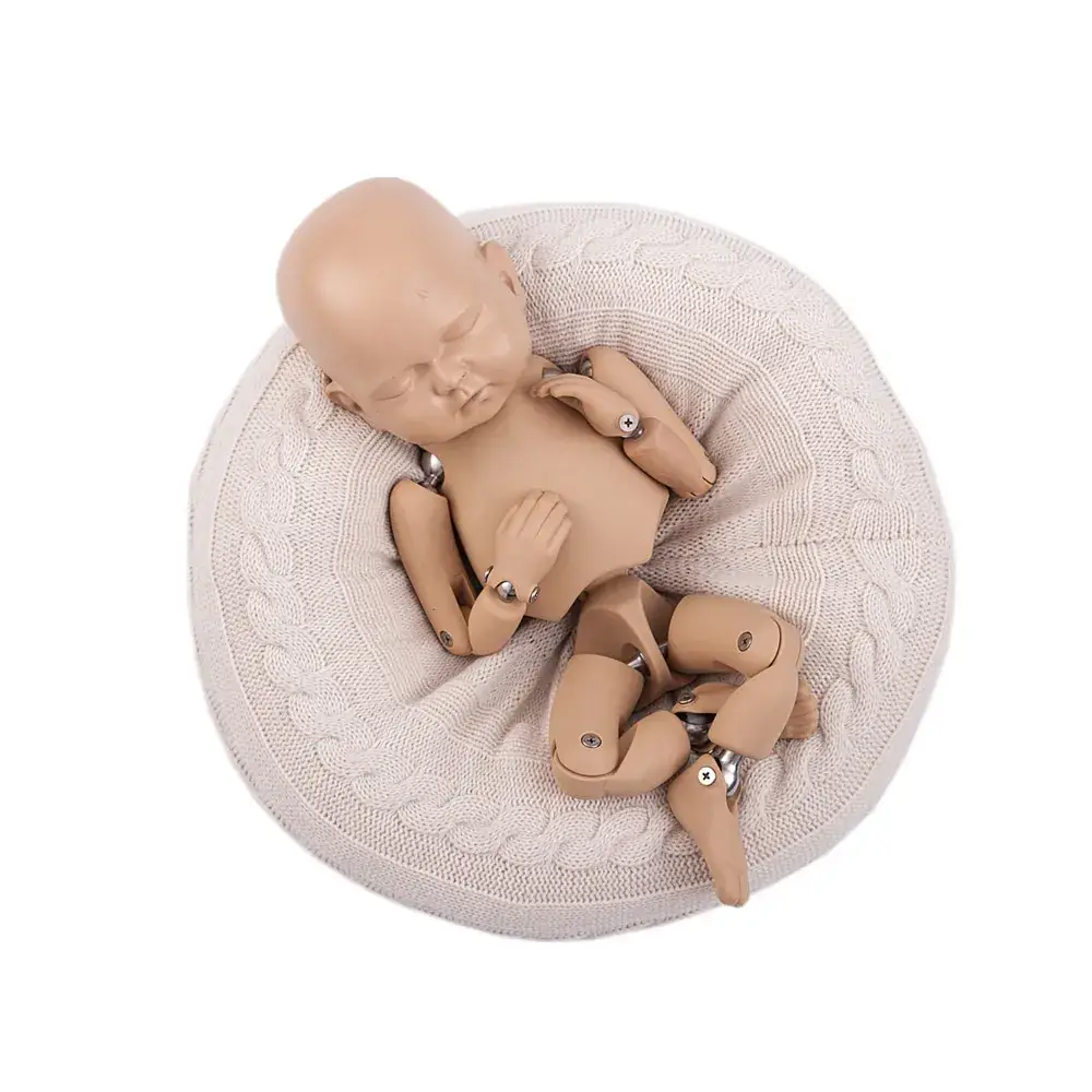 White Round Baby Photo Pillow for Small Sofa - Image 6