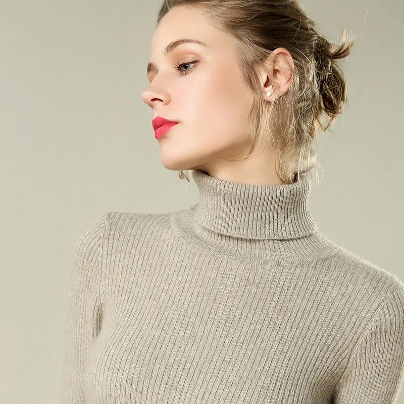 Spring Women's White High Neck Slim Fit Shirt - Image 11