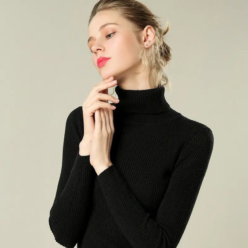 Spring Women's White High Neck Slim Fit Shirt - Image 5