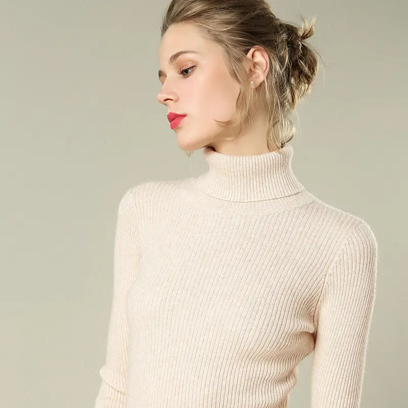 Spring Women's White High Neck Slim Fit Shirt - Image 6