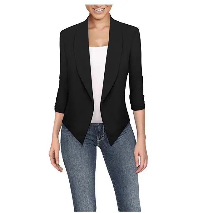 Women Long Sleeve Solid Color Cardigan Suit for Women - Image 19