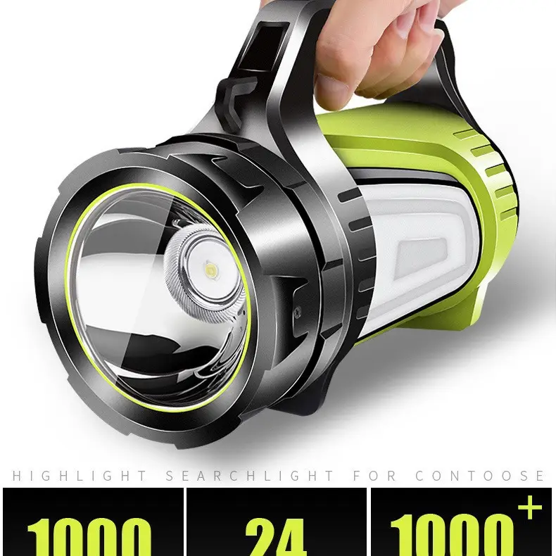 Rechargeable Multi-Use Flashlight Green Black - Image 3