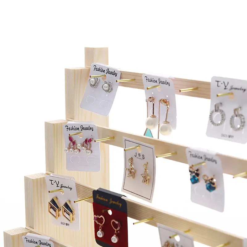 Wooden Multi-Level Earring & Necklace Rack - Image 10