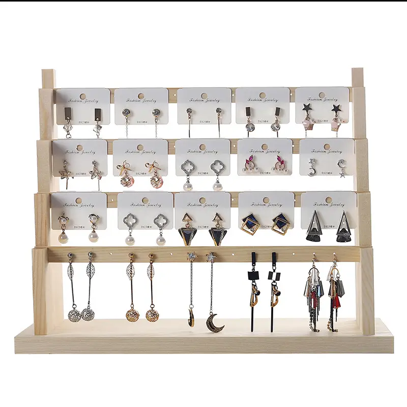 Wooden Multi-Level Earring & Necklace Rack - Image 11