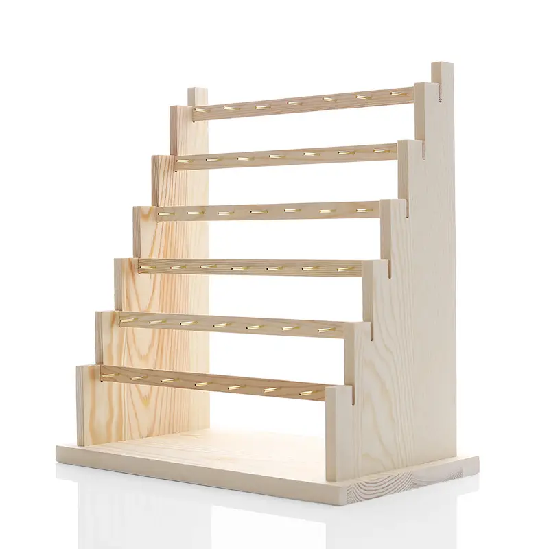 Wooden Multi-Level Earring & Necklace Rack - Image 5