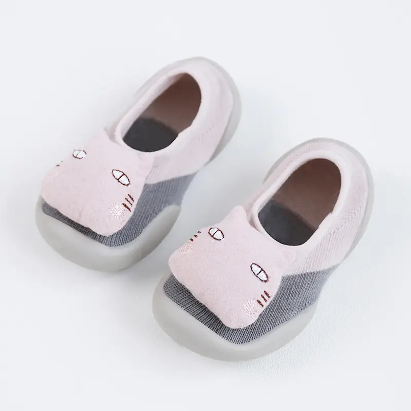 Brown Non-Slip Baby Floor Socks for Toddlers - Image 2