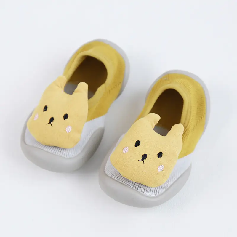 Brown Non-Slip Baby Floor Socks for Toddlers - Image 4