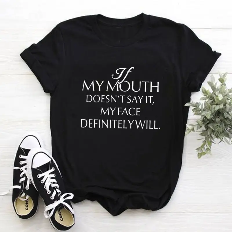 Mymouth T-Shirt Green Cotton Women Short Sleeve