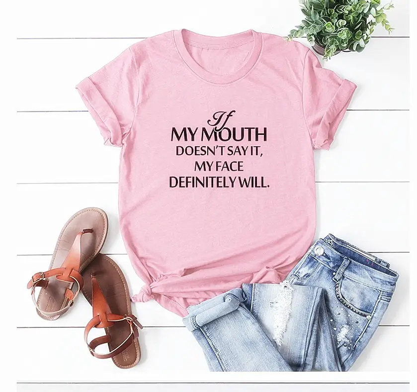 Mymouth T-Shirt Green Cotton Women Short Sleeve